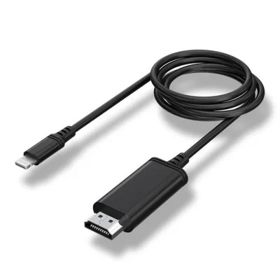 Porodo lightning to HDMI cable - Full HD Resolution (2M) - Black